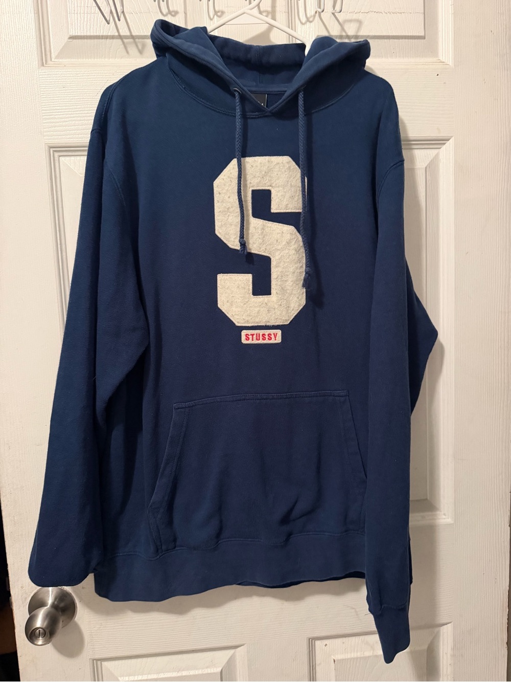 Blue Stissy S Logo Pullover Hoodie Size XL